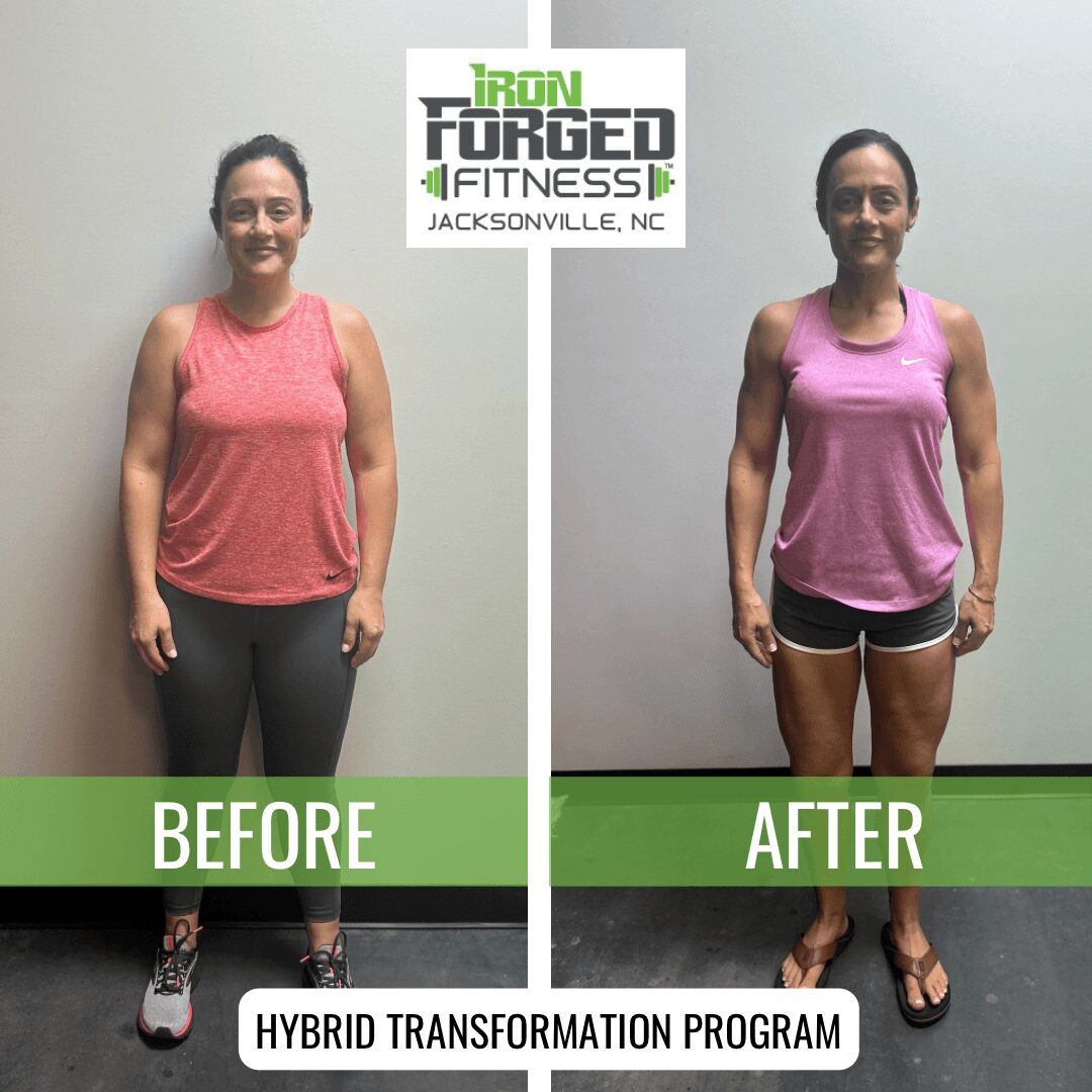 Front shot showcasing lean muscle gains